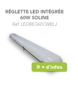 Réglette LED intégrée 60W Soline