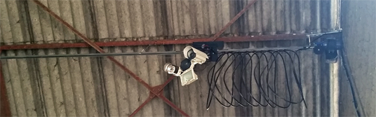 Camera tourelle adaptee sur rail